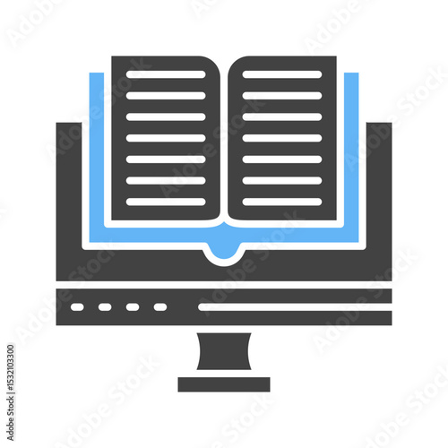 Online Books icon vector image. Suitable for mobile apps, web apps and print media.