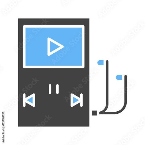Music Player icon vector image. Suitable for mobile apps, web apps and print media.