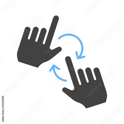 Rotate with Two Hands icon vector image. Suitable for mobile apps, web apps and print media.