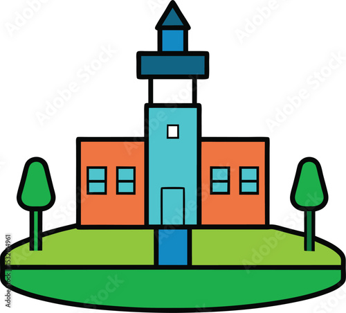 water sprinkler on school field