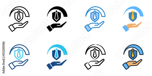 Expertise icon set multiple style collection 
