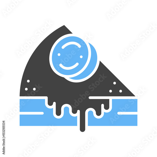 Slice of Cake I icon vector image. Suitable for mobile apps, web apps and print media.