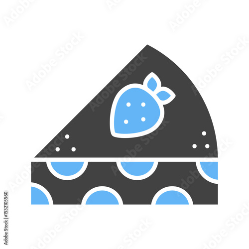 Slice of Cake II icon vector image. Suitable for mobile apps, web apps and print media.