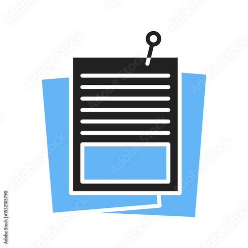 Sticky Notes icon vector image. Suitable for mobile apps, web apps and print media.