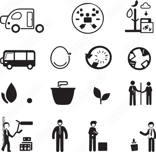 set of business icons