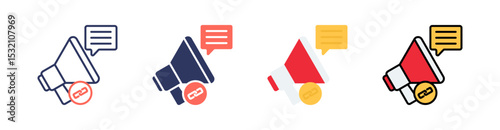 Public Relation Multi Style Icon Set Vector 
