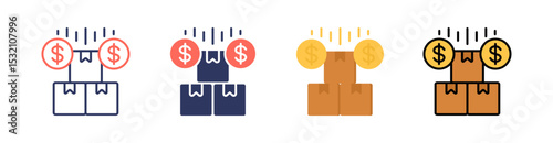 Product Multi Style Icon Set Vector 