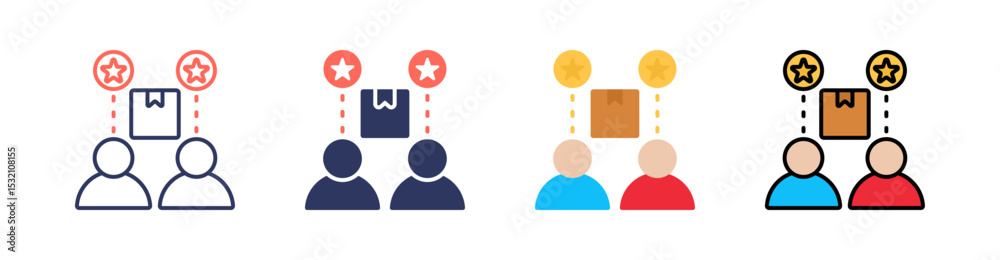 Obraz premium Customer Multi Style Icon Set Vector 