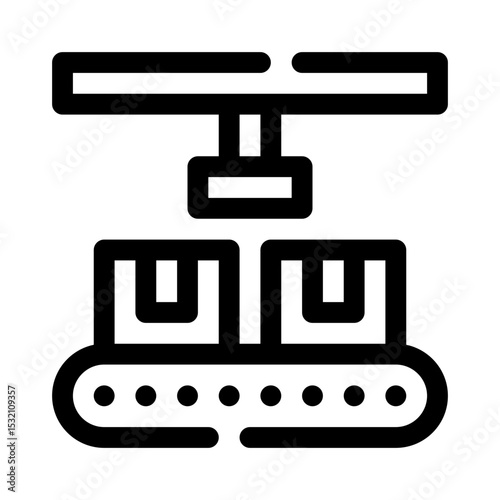 Conveyor belt line icon