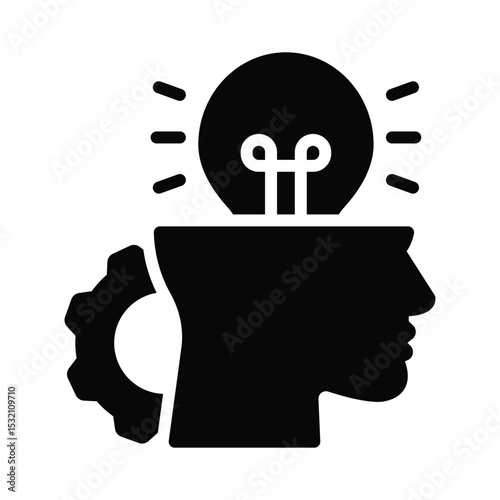 Mind power Vector Icon which can easily modify or edit