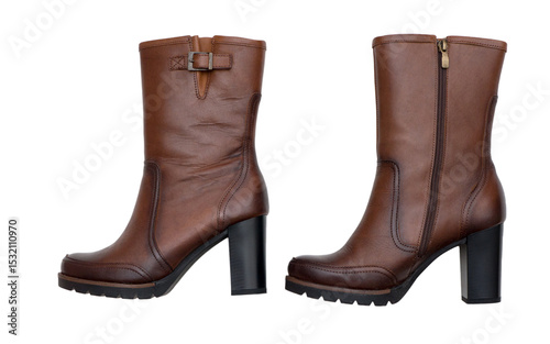Brown women's boots.