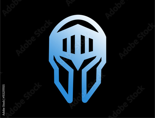 Cool warriors helmet graphic design