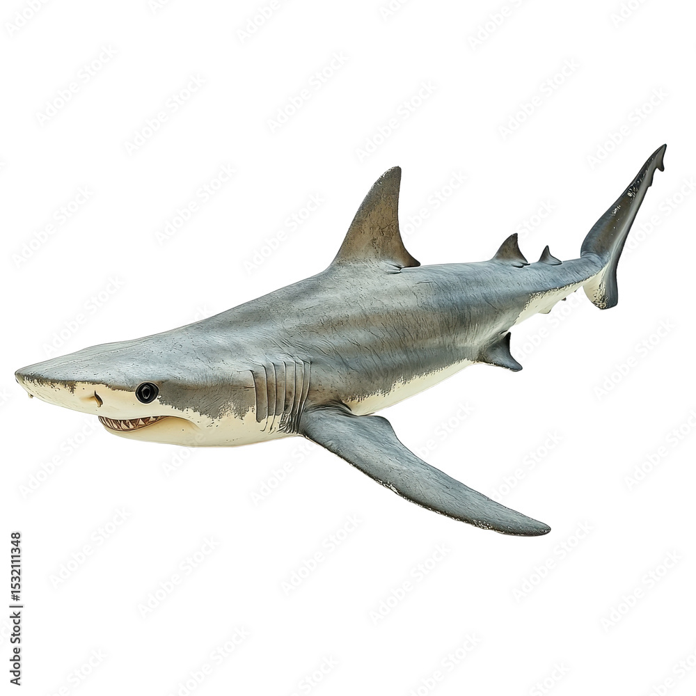 Fototapeta premium Hammerhead Shark isolated on transparent background.
