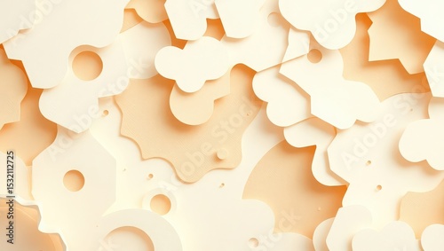 A close up of abstract geometric shapes in pastel shades creating a textured background design