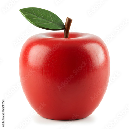 Vibrant Red Apple High-Resolution Stock Photo of a Shiny, Juicy Apple