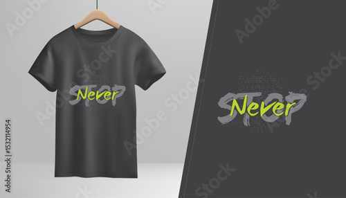 Blank black cotton men's casual tee shirt design template for fashion apparel print illustrationBlank black cotton men's casual tee shirt design template for fashion apparel print illustration