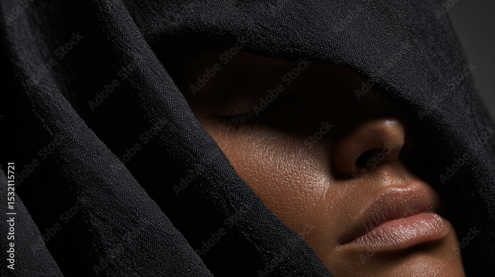 Fototapeta premium matte black and graphite surface, fashion editorial concept