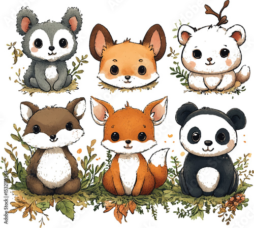 Adorable Woodland Creatures Collection.