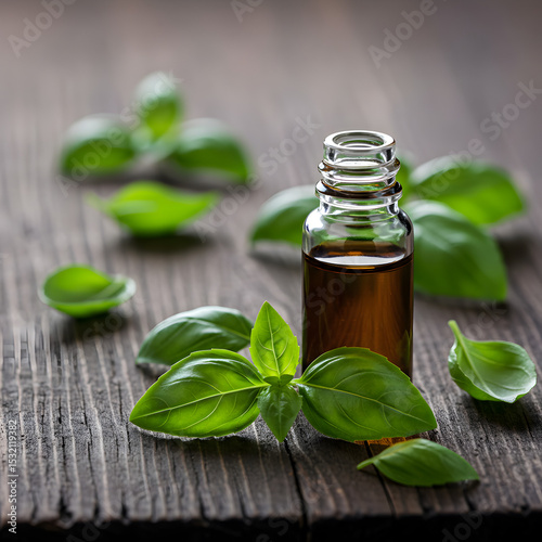 Basil Essential Oil: Benefits, Uses & Aromatic Properties on transparent background