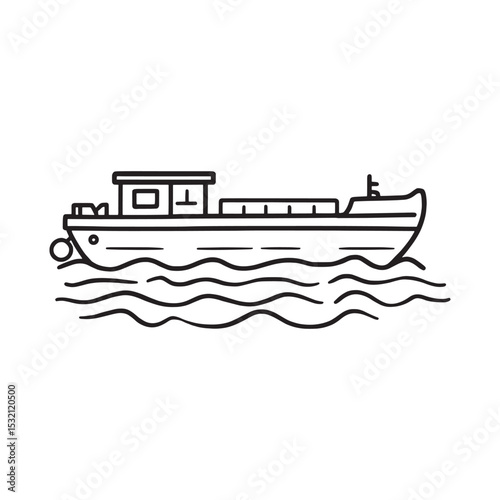 Minimalist line art private jet design