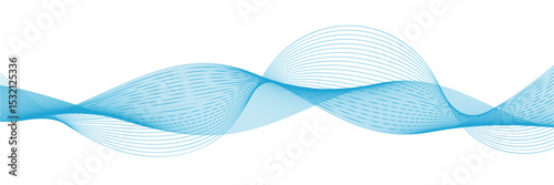Blue wave curve lines abstract background with flowing particles. Digital energy waves technology concept. Modern backdrop design for business, presentation, banner vector illustration in eps 10.