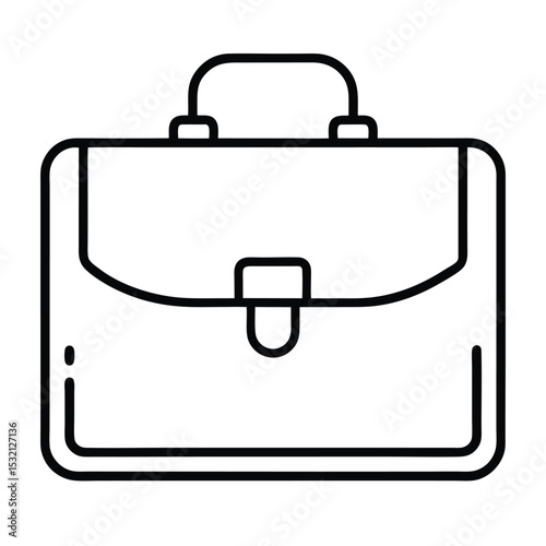 Briefcase Outline Icon for Office and Business