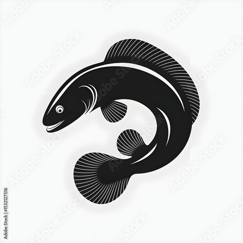 vector illustration of a eel fish