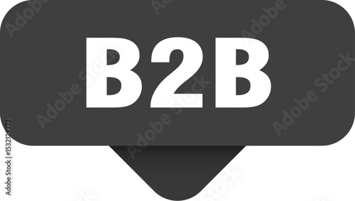 b2b sticker. b2b sign on transparent background