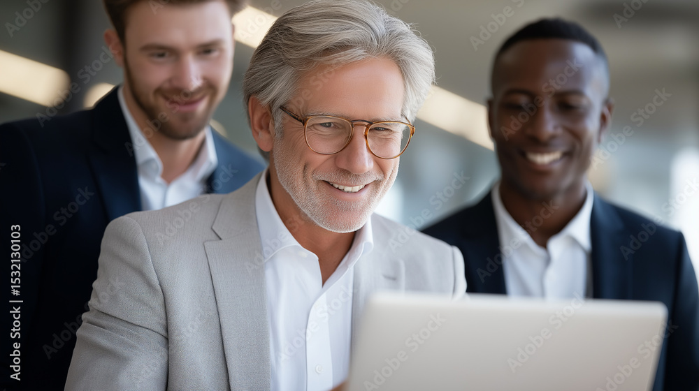 Obraz premium Collaborative Leadership in a Modern Office Environment