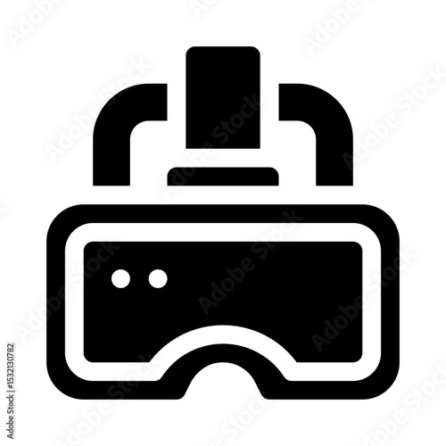 VR headset glyph icon