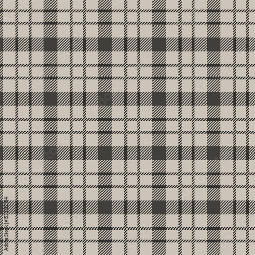 Seamless taupe and brown plaid pattern design for fabric, wallpaper, and backgrounds