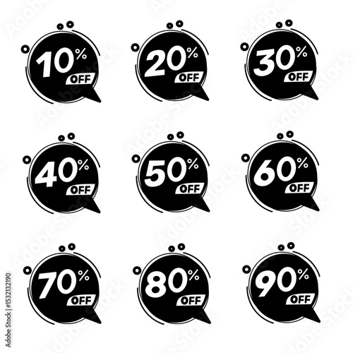 set of discount labels