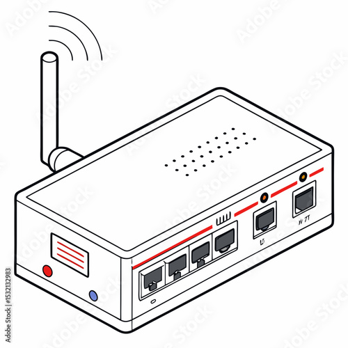 "Network Hub Vector Illustration | Generative AI & Linocut Silhouette Design"