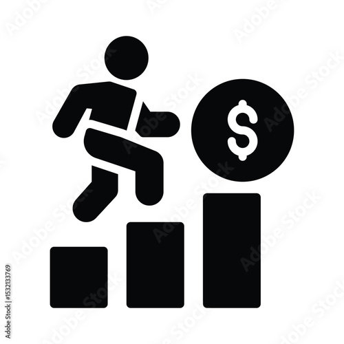 Career advancement Vector Icon which can easily modify or edit