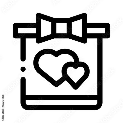 Wedding gift line icon