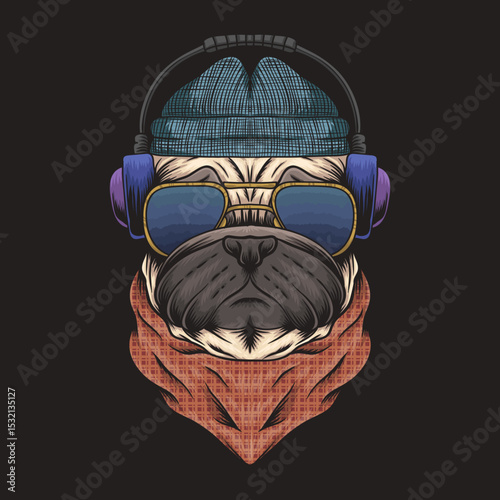Creative and trendy animal vector illustration avatars, hand-drawn cartoon animal logos