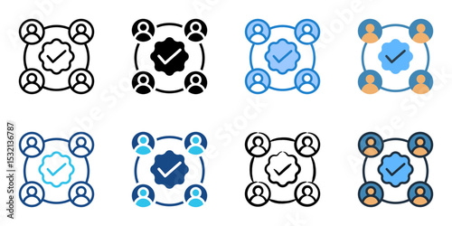 Peer reviewed icon set multiple style collection 
