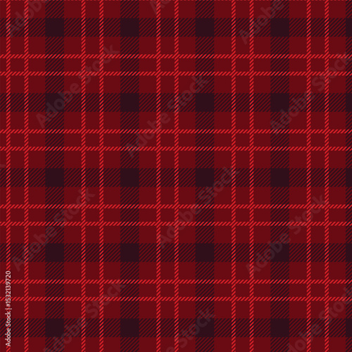 Seamless red and dark red tartan pattern design for fabric, wallpaper, and backgrounds