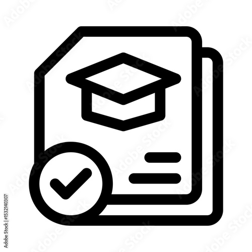 Academic Transcript line icon