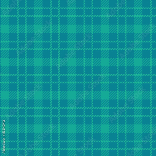 Seamless teal and turquoise plaid pattern design for fabric, wallpaper, and backgrounds