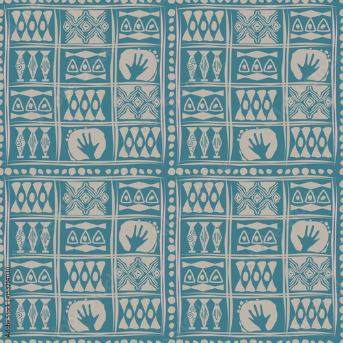 minimal tribal style cave art pattern which can be bg wallpaper background this tribal African style pattern gives the right tribal and African traditional colors and also have geometric form in it