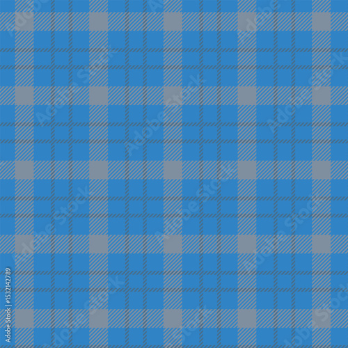 Seamless blue and gray plaid pattern design for fabric, wallpaper, and backgrounds