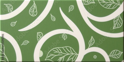 Illustration of floral and green leaf patterns for nature-inspired designs.