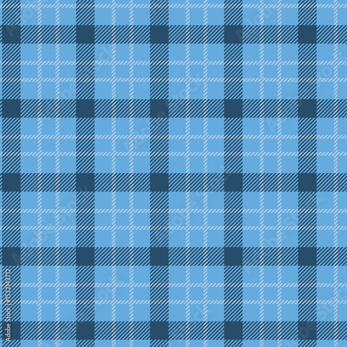 Seamless blue plaid pattern with dark blue accents design for fabric, wallpaper, and backgrounds