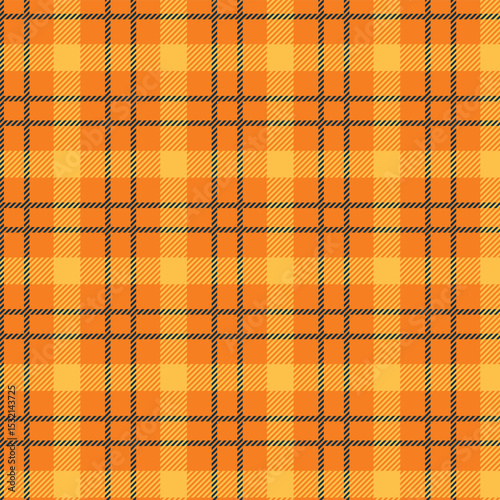 Seamless orange and yellow plaid pattern design for fabric, wallpaper, and backgrounds
