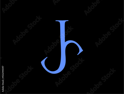 Stylized letter js simple minimalist design