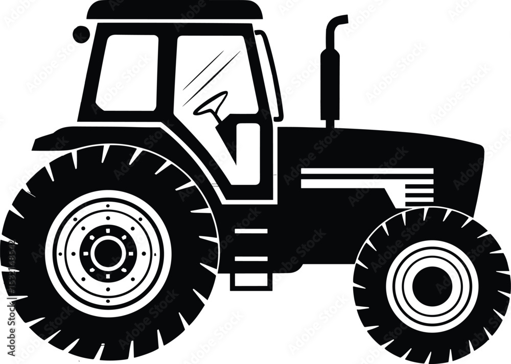 Obraz premium Tractor eps, Tractor Silhouette, Tractor Clipart, Tractor Png, Farm Tractor Svg, Farm life Svg, Farming Svg, Tractor Cut files, 