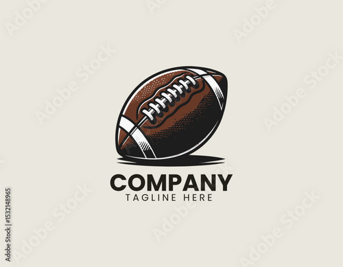 Classic Brown Soccer Ball Timeless Sport Game Equipment Vector Logo Design