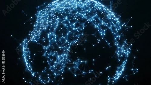 Global Data Network Unfolding Seamless Background