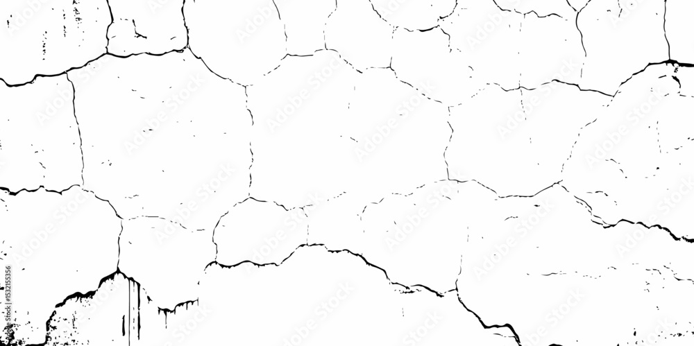 Obraz premium high contrast image showing a cracked white surface, creating a distressed and textured abstract pattern design element